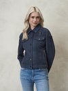 Blauer - ZOEY LINED LEATHER JACKET - Blue - Blauer